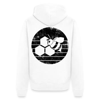 Abeille - Veste à capuche bio Premium Unisexe - blanc - Dos - Thijin (182cm)