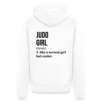 Judo - Unisex Premium Organic Zip Hoodie - white - Back - Thijin (182cm)