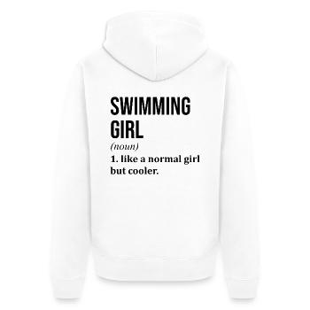 natation - Veste à capuche bio Premium Unisexe - blanc - Dos - Thijin (182cm)