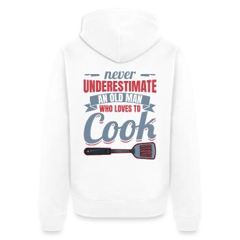Chef Grand-père - Veste à capuche bio Premium Unisexe - blanc - Dos - Thijin (182cm)