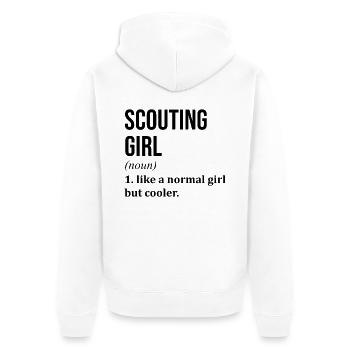 Späher - Unisex Premium Bio Zip Hoodie - Weiß - Hinten - Thijin (182cm)
