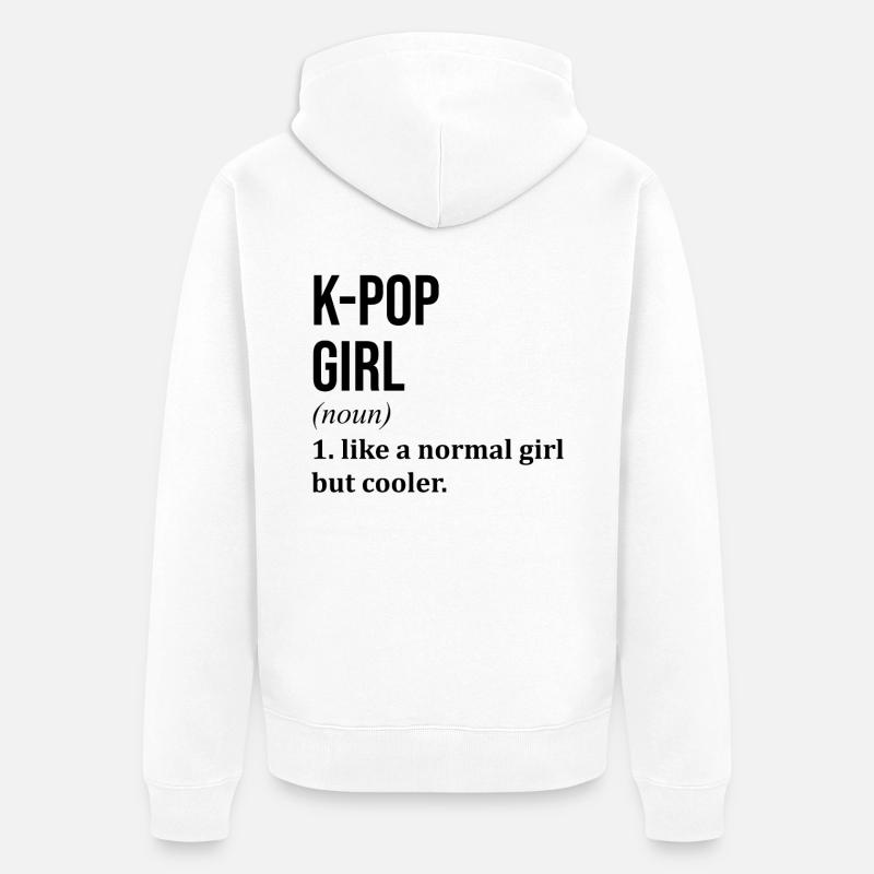 kpop - Unisex Premium Bio Zip Hoodie - Weiß