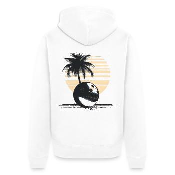 Croquis de bowling - Veste à capuche bio Premium Unisexe - blanc - Dos - Thijin (182cm)