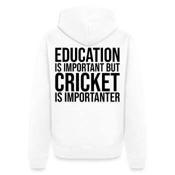 Cricket Cricket Cricket - Unisex Premium Organic Zip Hoodie - white - Back - Thijin (182cm)