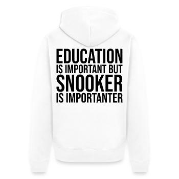 Snooker - Unisex Premium Organic Zip Hoodie - white - Back - Thijin (182cm)