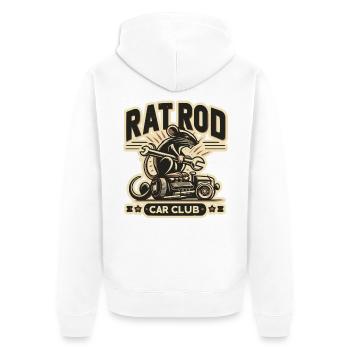 Chemise Ratsking Ratlook – Style rustique personnalisé - Veste à capuche bio Premium Unisexe - blanc - Dos - Thijin (182cm)