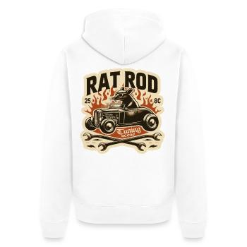 Chemise Ratsking Ratlook – Style rustique personnalisé - Veste à capuche bio Premium Unisexe - blanc - Dos - Thijin (182cm)