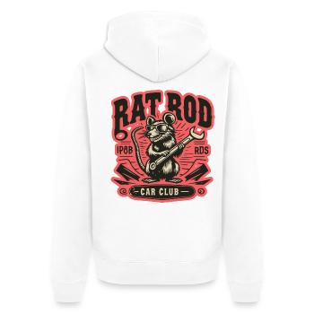 Chemise Ratsking Ratlook – Style rustique personnalisé - Veste à capuche bio Premium Unisexe - blanc - Dos - Thijin (182cm)