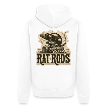 Chemise Ratsking Ratlook – Style rustique personnalisé - Veste à capuche bio Premium Unisexe - blanc - Dos - Thijin (182cm)