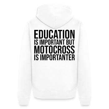 motocross - Veste à capuche bio Premium Unisexe - blanc - Dos - Thijin (182cm)