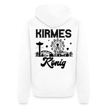 Kirmes König Jahrmarkt Rummel Volksfest - Unisex Premium Bio Zip Hoodie - Weiß - Hinten - Thijin (182cm)