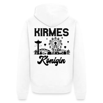 Kirmes Königin Jahrmarkt Rummel Volksfest - Unisex Premium Bio Zip Hoodie - Weiß - Hinten - Thijin (182cm)