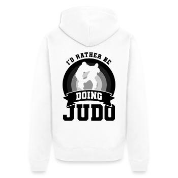 Je préfère faire du judo - Veste à capuche bio Premium Unisexe - blanc - Dos - Thijin (182cm)
