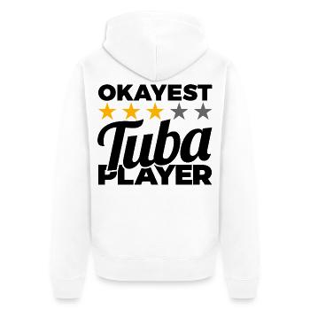 Joueur de tuba le plus correct - Veste à capuche bio Premium Unisexe - blanc - Dos - Thijin (182cm)