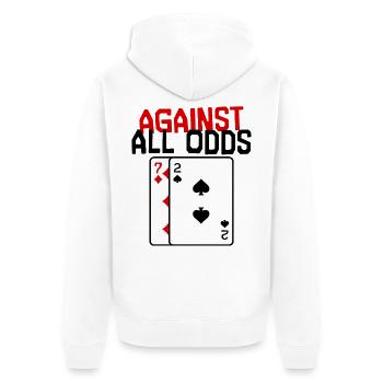 Casino Statement Jeu de cartes de poker Jeux d’argent - Veste à capuche bio Premium Unisexe - blanc - Dos - Thijin (182cm)