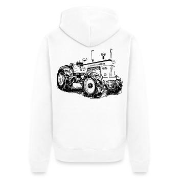 Minneapolis Tractor G 1000 - Unisex Premium Organic Zip Hoodie - white - Back - Thijin (182cm)