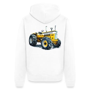 Minneapolis Tractor G1000 - Unisex Premium Organic Zip Hoodie - white - Back - Thijin (182cm)