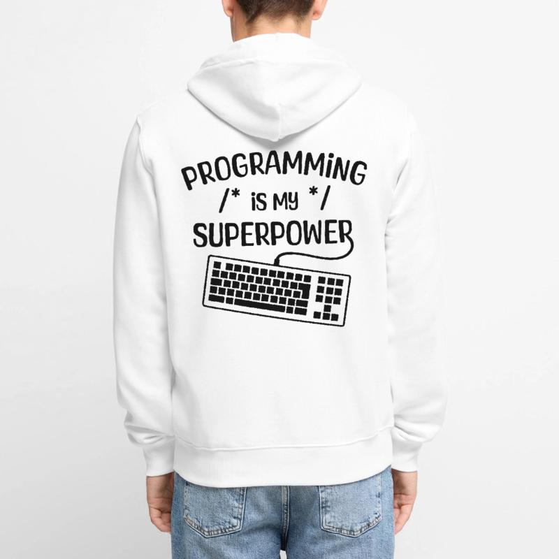 Computerfreak Statement Developer Programmierer Unisex Premium Bio Zip Hoodie