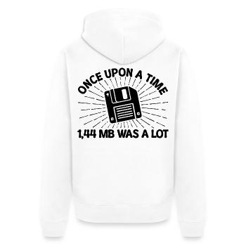 Programmierer Debug Skripting Developer Statement - Unisex Premium Bio Zip Hoodie - Weiß - Hinten - Thijin (182cm)