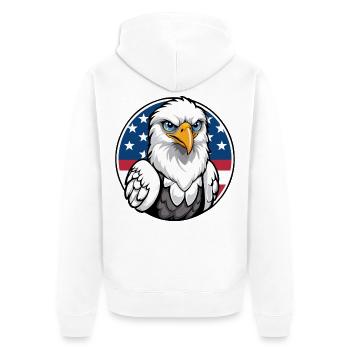 États-Unis et USA Eagle - Veste à capuche bio Premium Unisexe - blanc - Dos - Thijin (182cm)