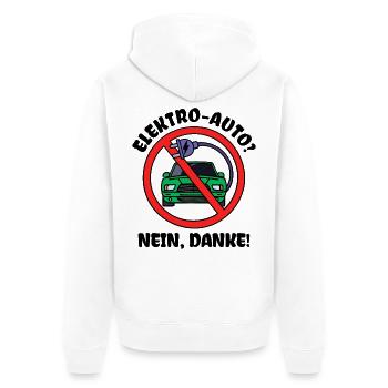 Refueling Statement Drive E-car Energy Storage - Unisex Premium Organic Zip Hoodie - white - Back - Thijin (182cm)