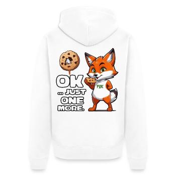 Foxy Cookie Quote - Unisex Premium Bio Zip Hoodie - Weiß - Hinten - Thijin (182cm)
