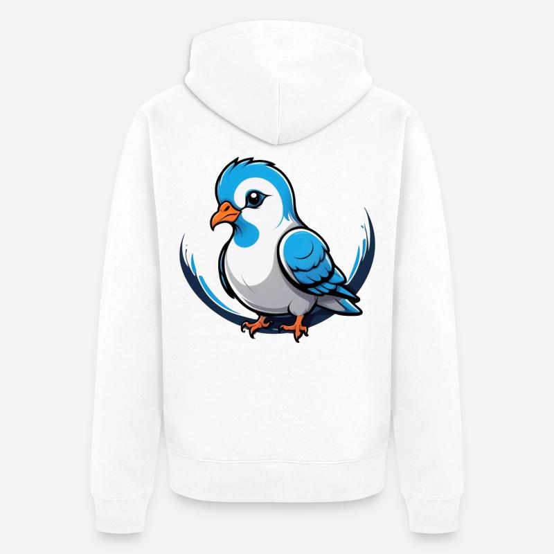 Breloque Petite Colombe - Veste à capuche bio Premium Unisexe - blanc