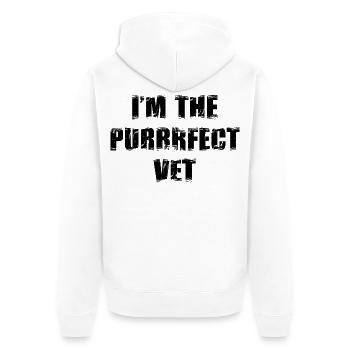 Vet Saying - Unisex Premium Organic Zip Hoodie - white - Back - Thijin (182cm)