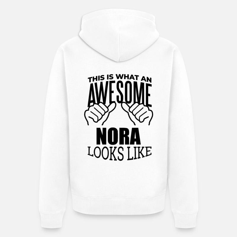 Nora - Veste à capuche bio Premium Unisexe - blanc