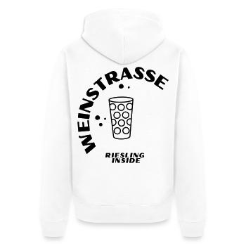 Weinstrasse 24 - Veste à capuche bio Premium Unisexe - blanc - Dos - Thijin (182cm)