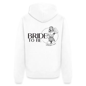 Future mariée - Enterrement de vie de jeune fille - Veste à capuche bio Premium Unisexe - blanc - Dos - Thijin (182cm)
