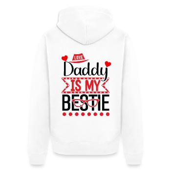 Best Dad - Unisex Premium Organic Zip Hoodie - white - Back - Thijin (182cm)