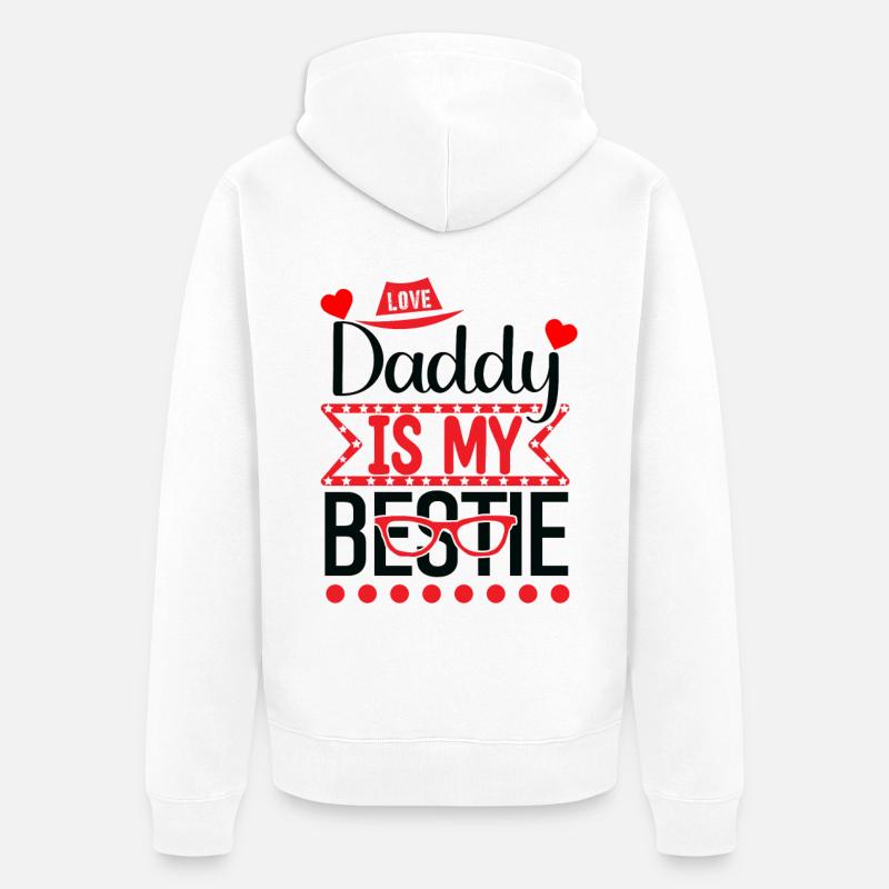 Meilleur papa - Veste à capuche bio Premium Unisexe - blanc