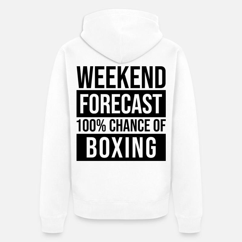 boxe - Veste à capuche bio Premium Unisexe - blanc