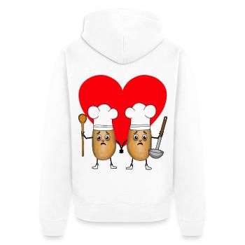 Potato Cooks Cook Cooks Potatoes - Unisex Premium Organic Zip Hoodie - white - Back - Thijin (182cm)