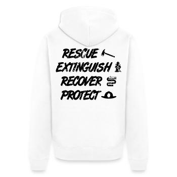 Sauvetage Extinction Récupération Protection - Veste à capuche bio Premium Unisexe - blanc - Dos - Thijin (182cm)