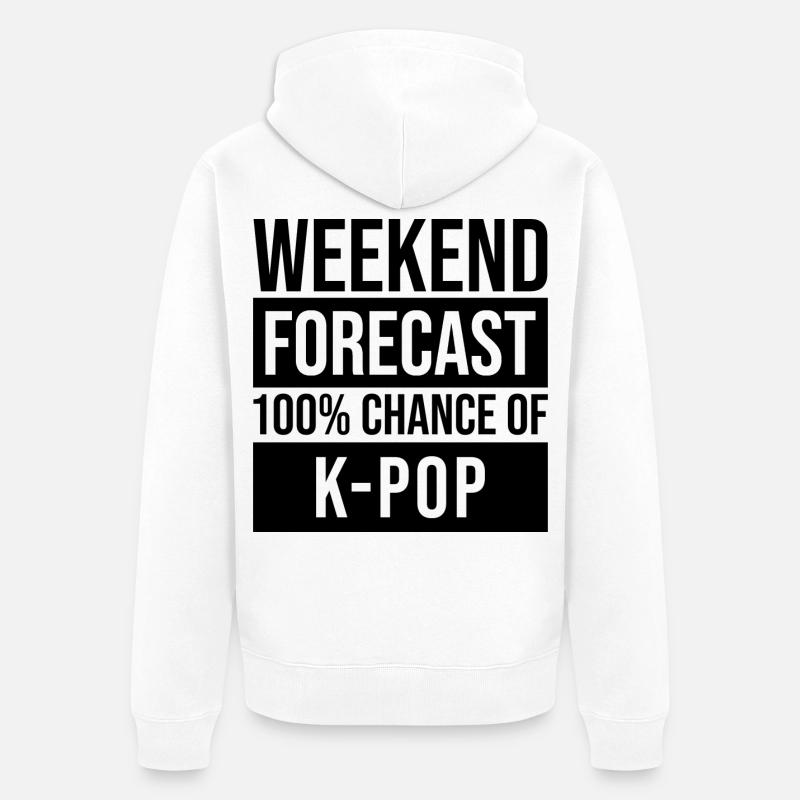 k pop - Veste à capuche bio Premium Unisexe - blanc