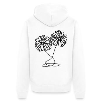 Pompons pom-pom girl - Veste à capuche bio Premium Unisexe - blanc - Dos - Thijin (182cm)