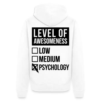 Psychology Psychology Psychology - Unisex Premium Organic Zip Hoodie - white - Back - Thijin (182cm)