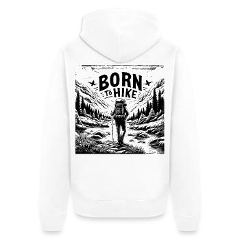 Born to hike - Veste à capuche bio Premium Unisexe - blanc - Dos - Thijin (182cm)