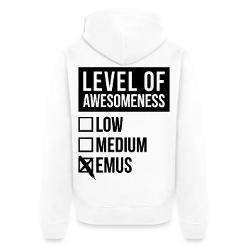 Emu - Unisex Premium Organic Zip Hoodie - white - Back - Thijin (182cm)