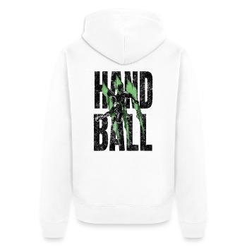 Handball Player Handball Ball Handball Game - Unisex Premium Organic Zip Hoodie - white - Back - Thijin (182cm)