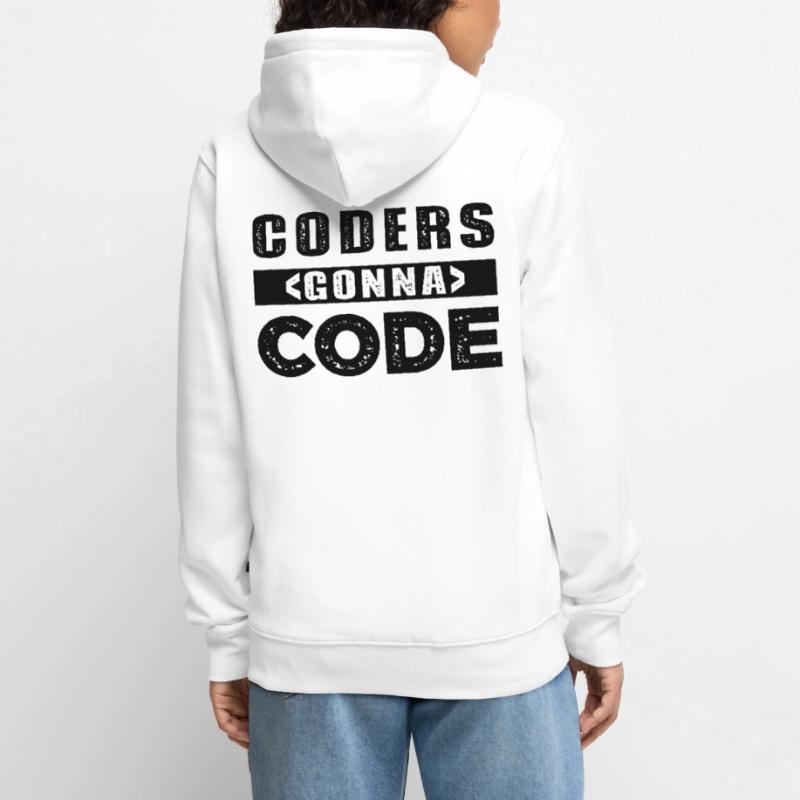 Coders Gonna Code Unisex Premium Bio Zip Hoodie