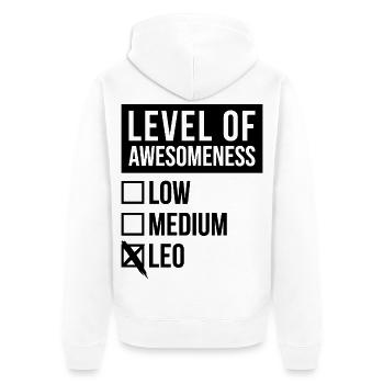 Lion - Veste à capuche bio Premium Unisexe - blanc - Dos - Thijin (182cm)