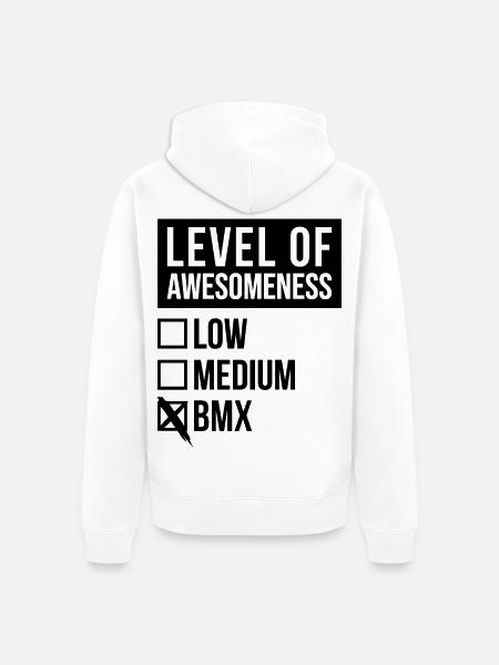 BMX BMX BMX - Unisex Premium Organic Zip Hoodie - white