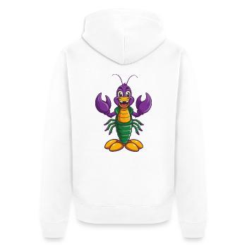 Hummer Lustige Kawaii Cartoon Figur Clipart - Unisex Premium Bio Zip Hoodie - Weiß - Hinten - Thijin (182cm)