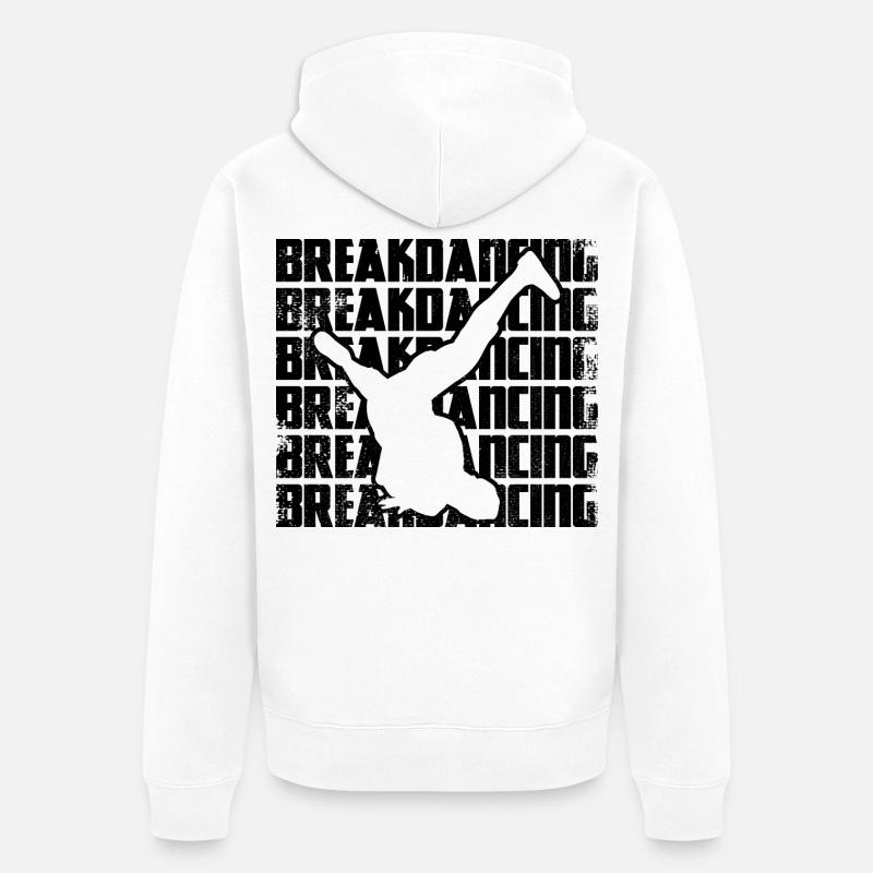 Breakdance - Veste à capuche bio Premium Unisexe - blanc