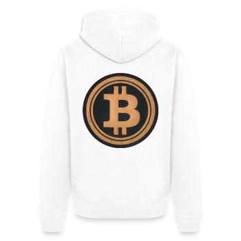 La monnaie numérique dans le sable du désert - Veste à capuche bio Premium Unisexe - blanc - Dos - Thijin (182cm)