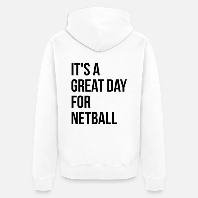 Netball - Veste à capuche bio Premium Unisexe - blanc