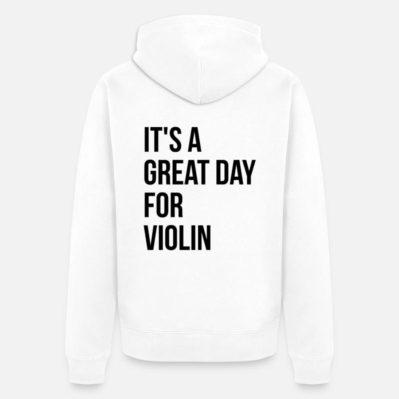 violon - Veste à capuche bio Premium Unisexe - blanc